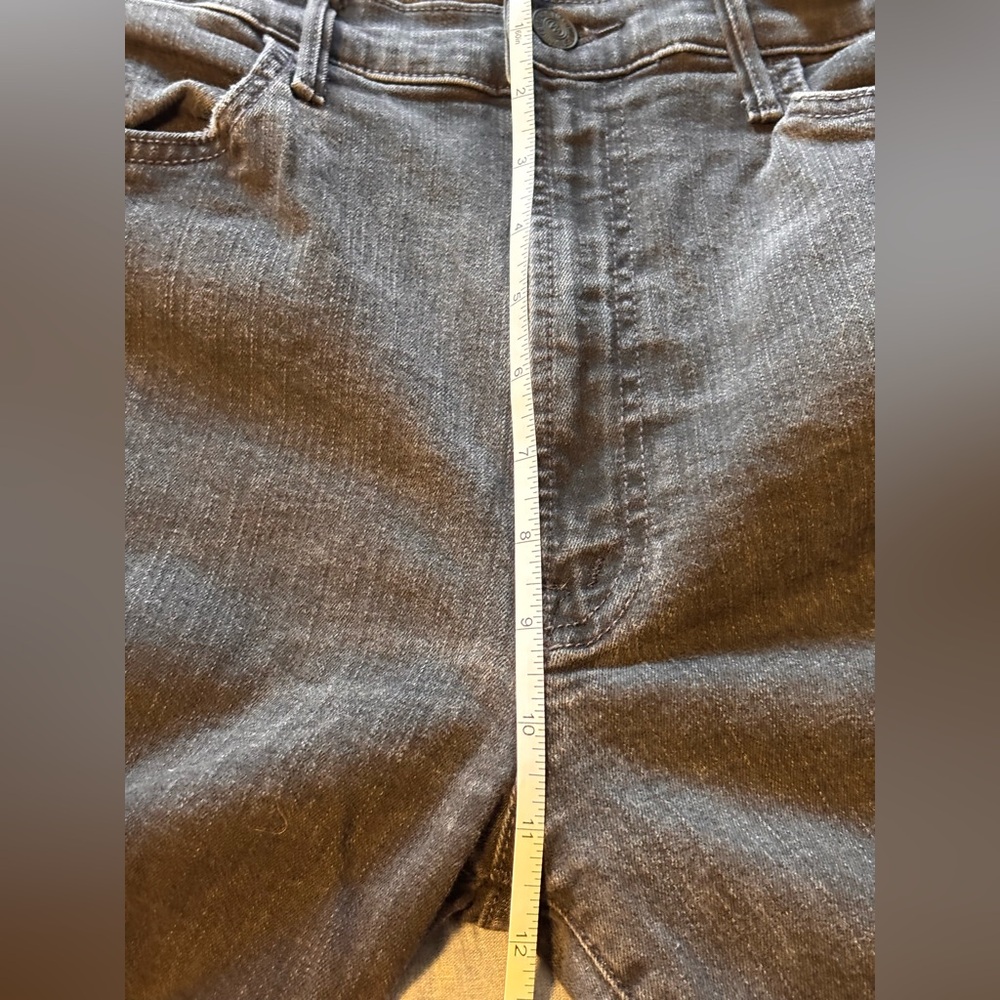 MOTHER The Hustler Ankle Black Jeans Not Guilty Wash Size 30 - Picture 14 of 16